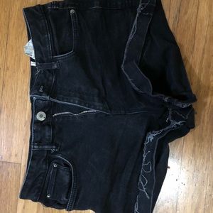 Zara black high waisted shorts